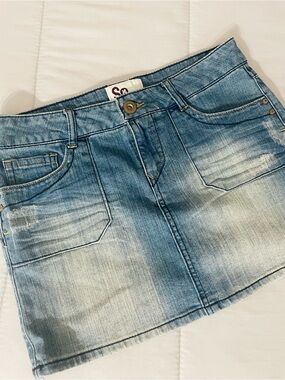 SO Denim Skirt - Light Wash